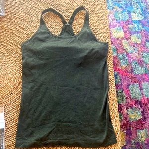 Lululemon Ebb to Street Tank Size 10 - Army Green